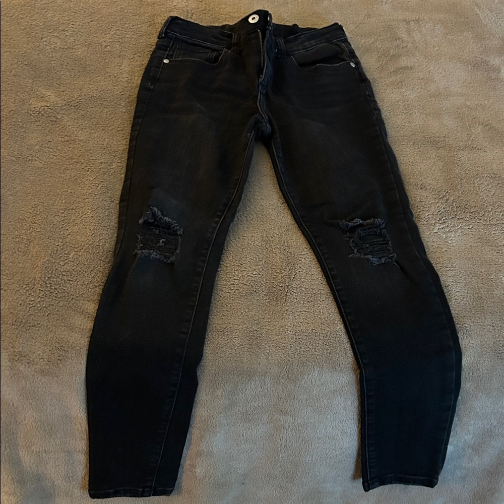 Art Class Distressed Black Jeans